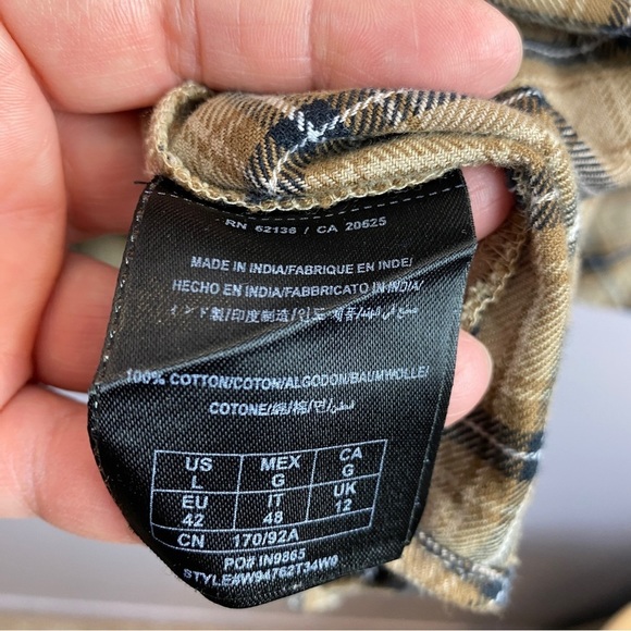 Guess | Jeans Flannel Plaid Western Snap Down Dress Tunic. Size Large - Picture 11 of 11